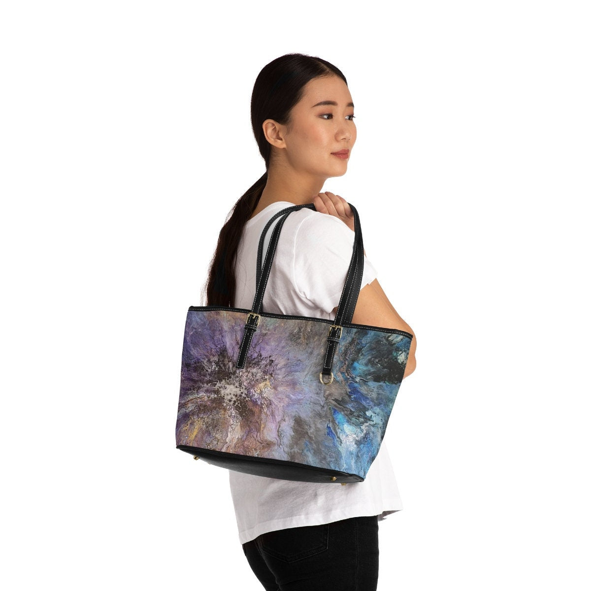 Twilight Radiance PU Leather Shoulder Bag