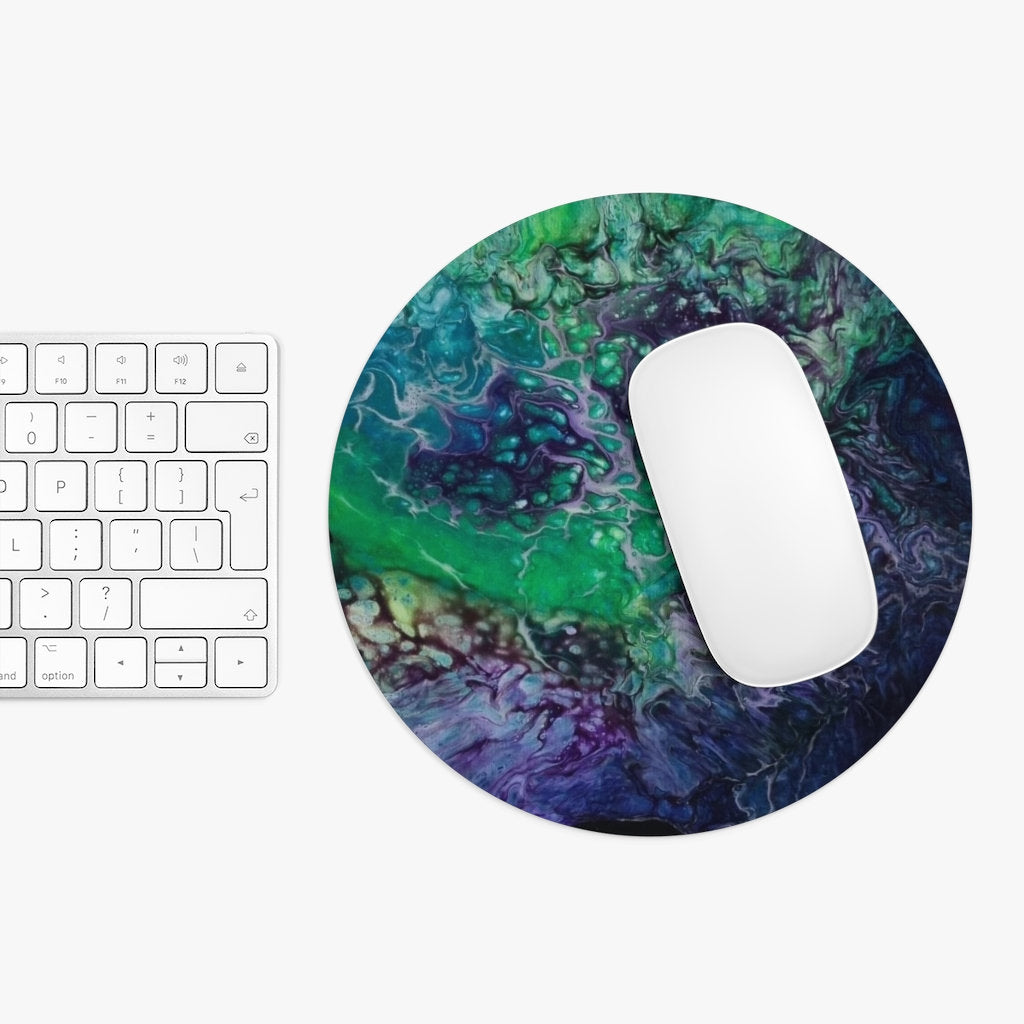 Galaxy Ocean Mousepad – Abstract Sea & Space Swirl – Artistic Desk Mat