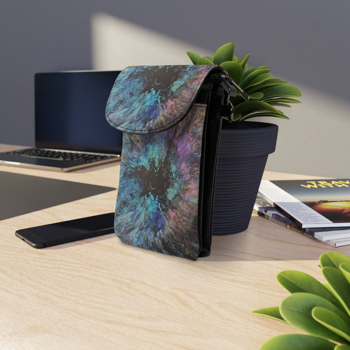 Horizon Splash design Cross Body Bag Phone Holder