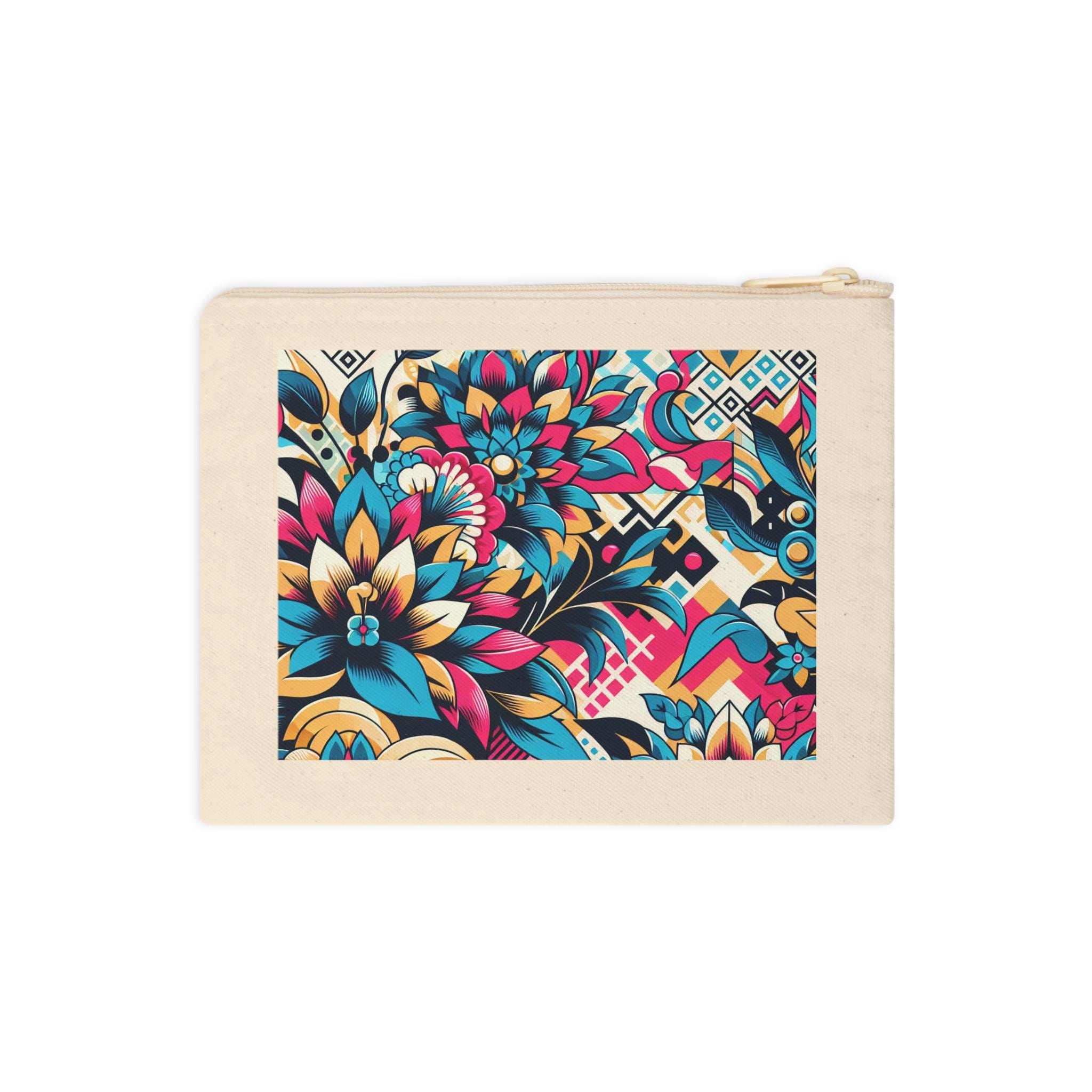 Floral Mandala Accessory Zipper Pouch / Makeup Bag