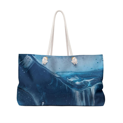 Blue Sea Weekender Tote Bag: Oversized Polyester Travel Bag