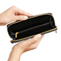 Gold and Black Zipper Wallet