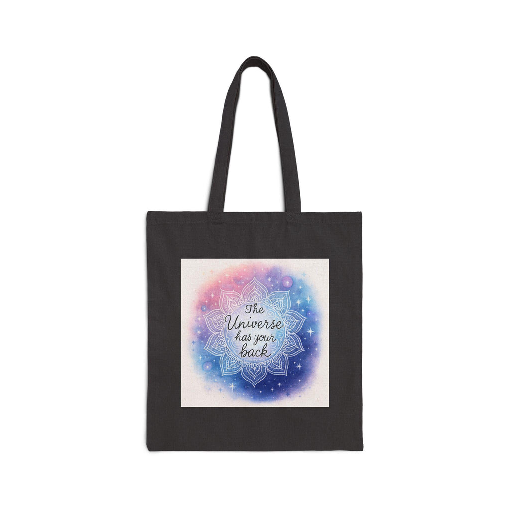 The Universe Has Your Back Tote Bag | Mandala Watercolor Galaxy Canvas