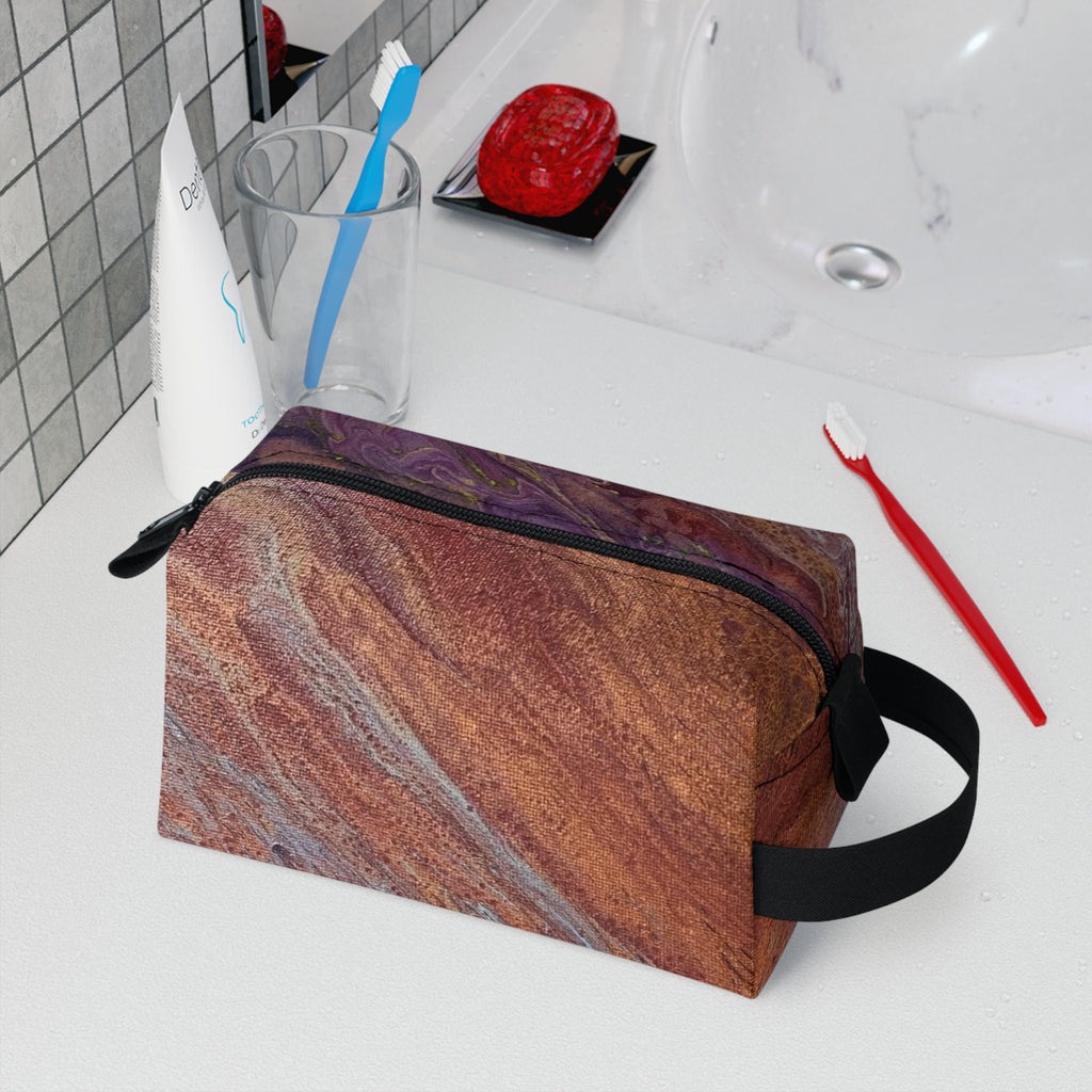 Rust and Wine Unisex Travel Toiletry Bag