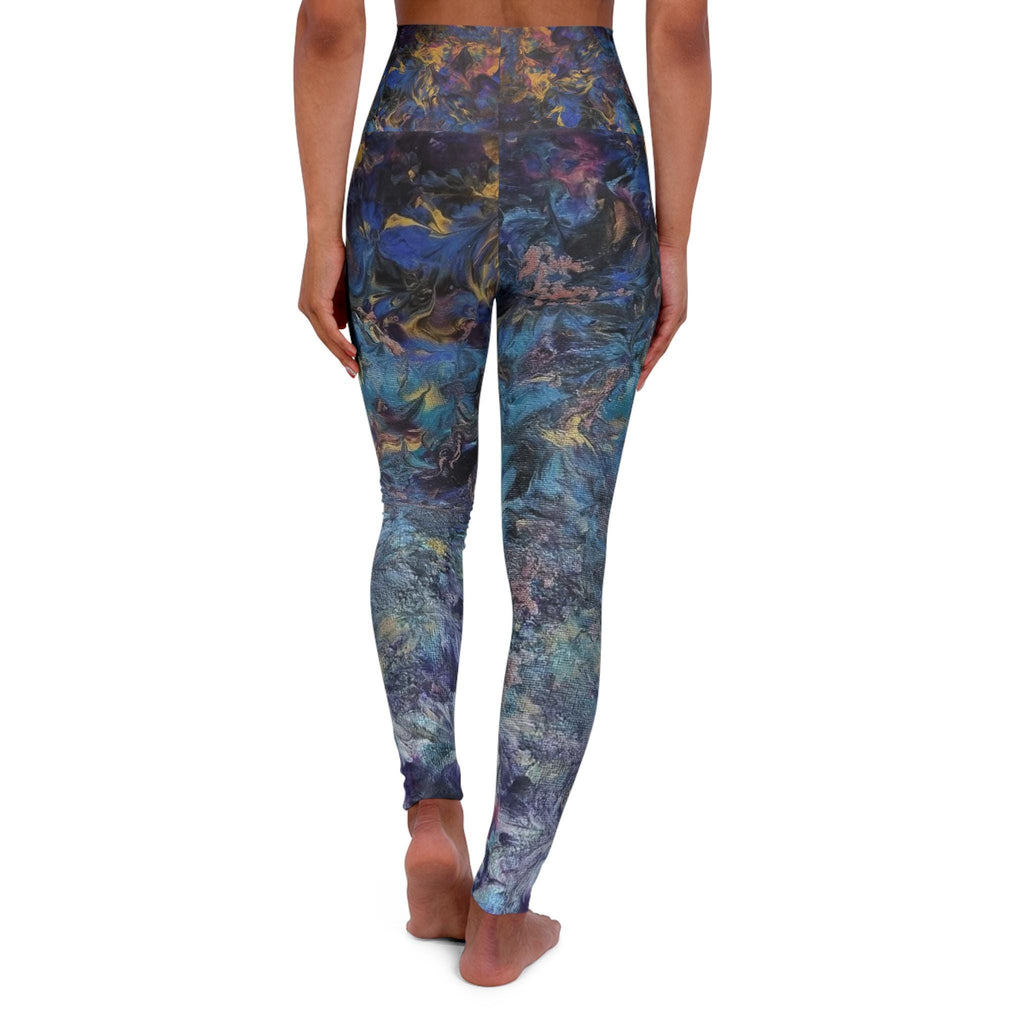 Marbled Motion Leggings – Women’s Abstract High-Waisted Activewear