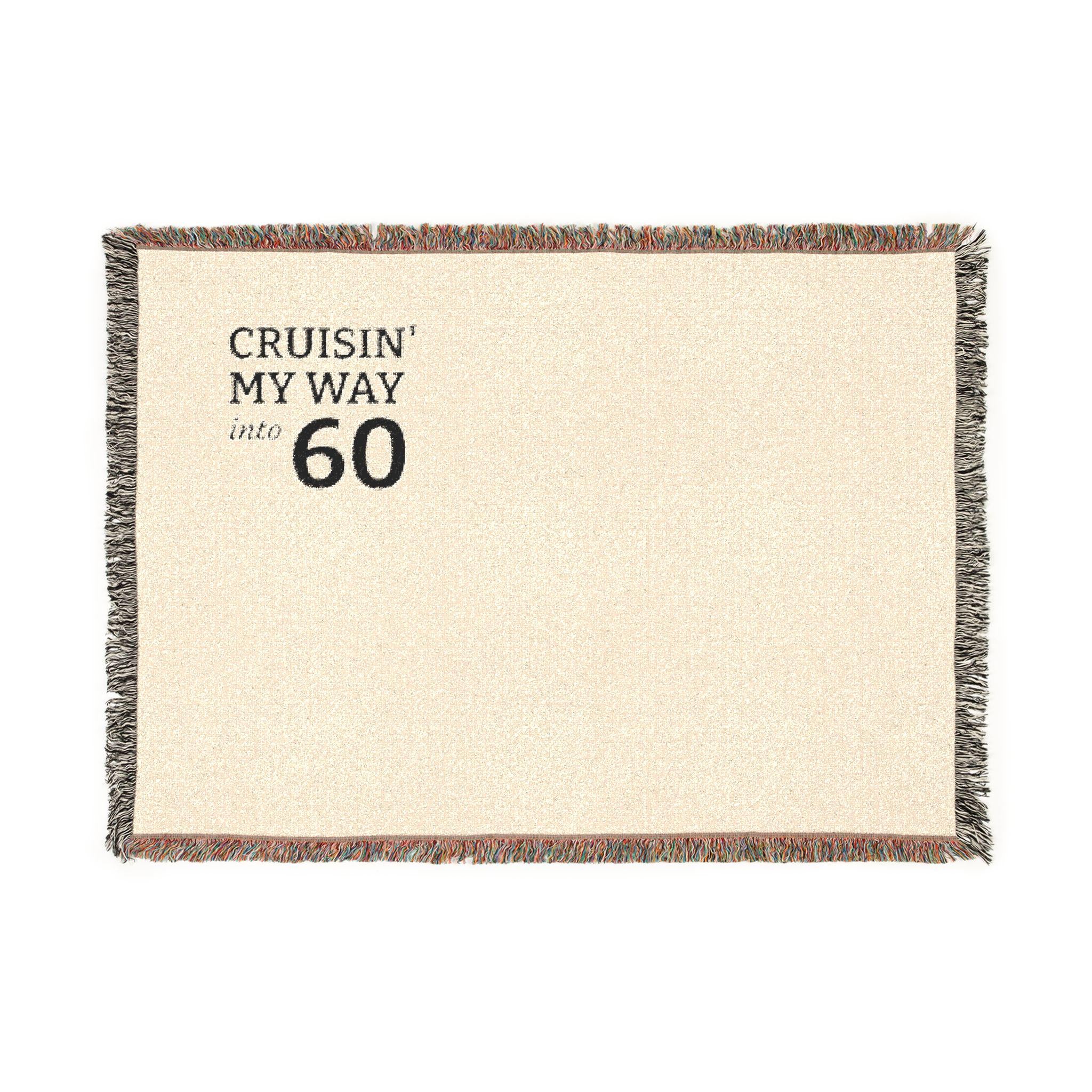 Cruisin' My Way 60 Woven Blanket | Birthday Milestone Throw