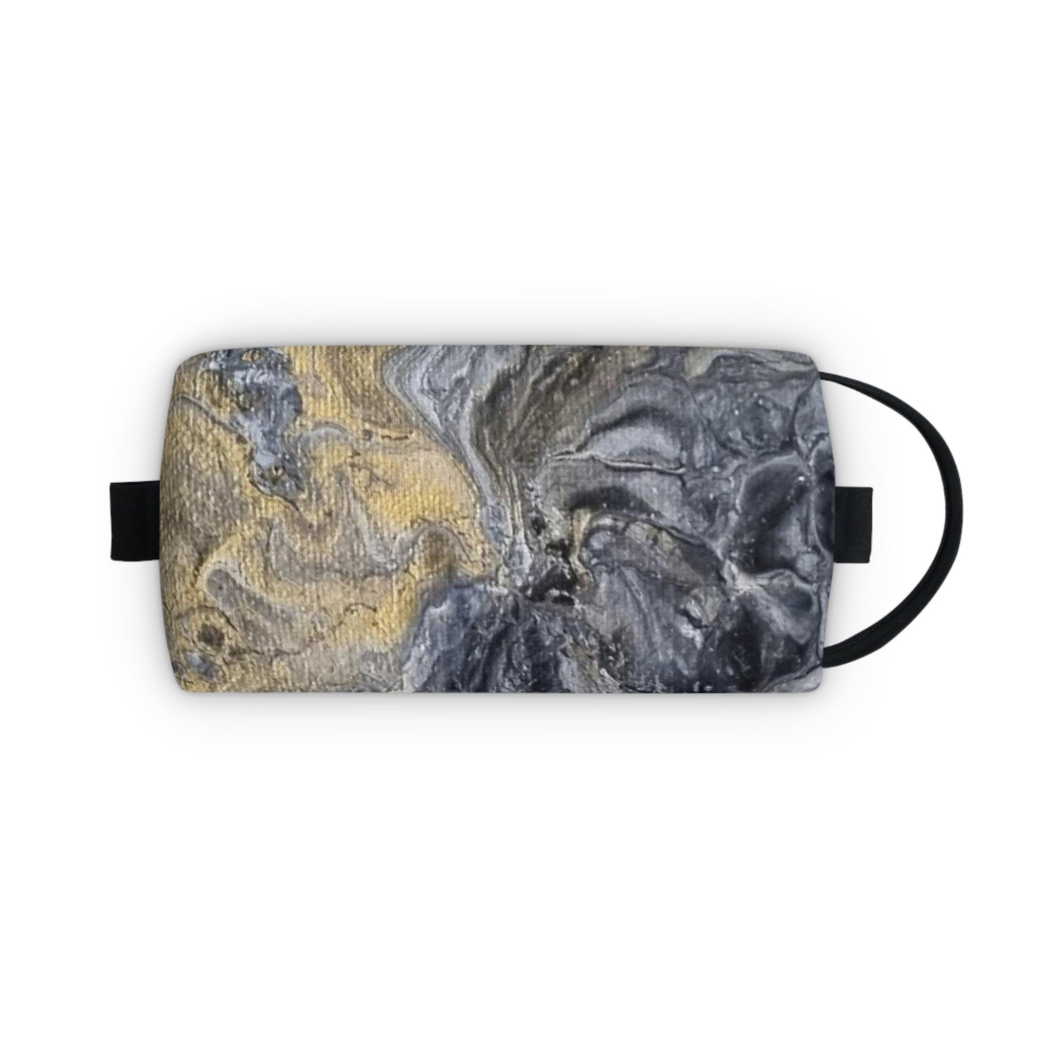Unisex Toiletry Bag – Marbled Travel Case for Men & Women – Stylish Organizer with Gold Accents