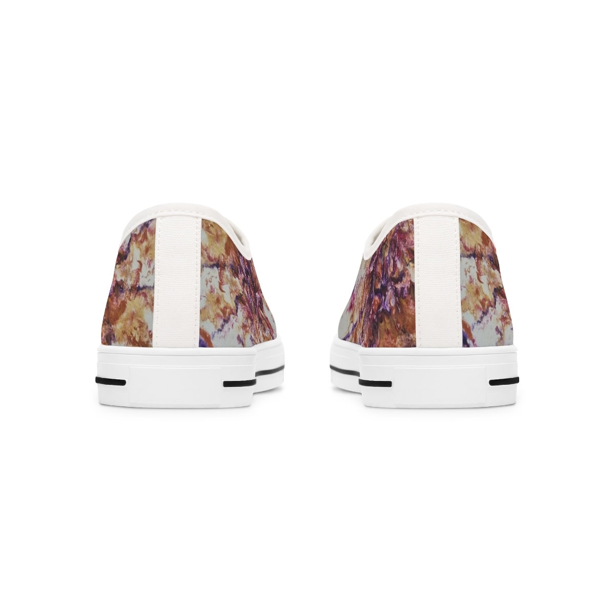 Mystic Swirl Women’s Canvas Sneakers – Abstract Marble Low Tops for Artistic Style & Comfort