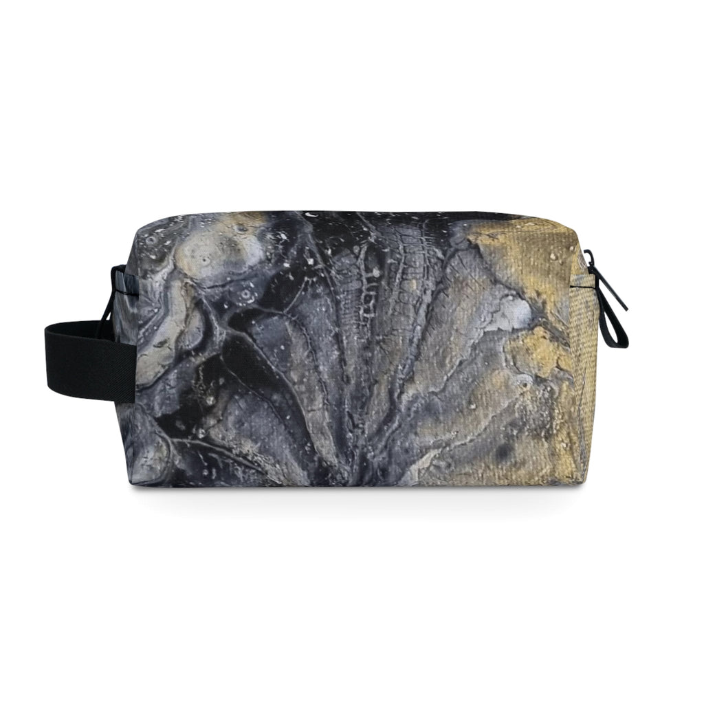 Unisex Toiletry Bag – Marbled Travel Case for Men & Women – Stylish Organizer with Gold Accents