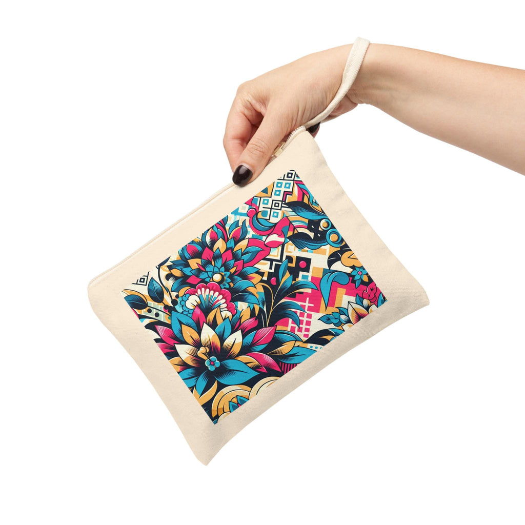 Floral Mandala Accessory Zipper Pouch / Makeup Bag
