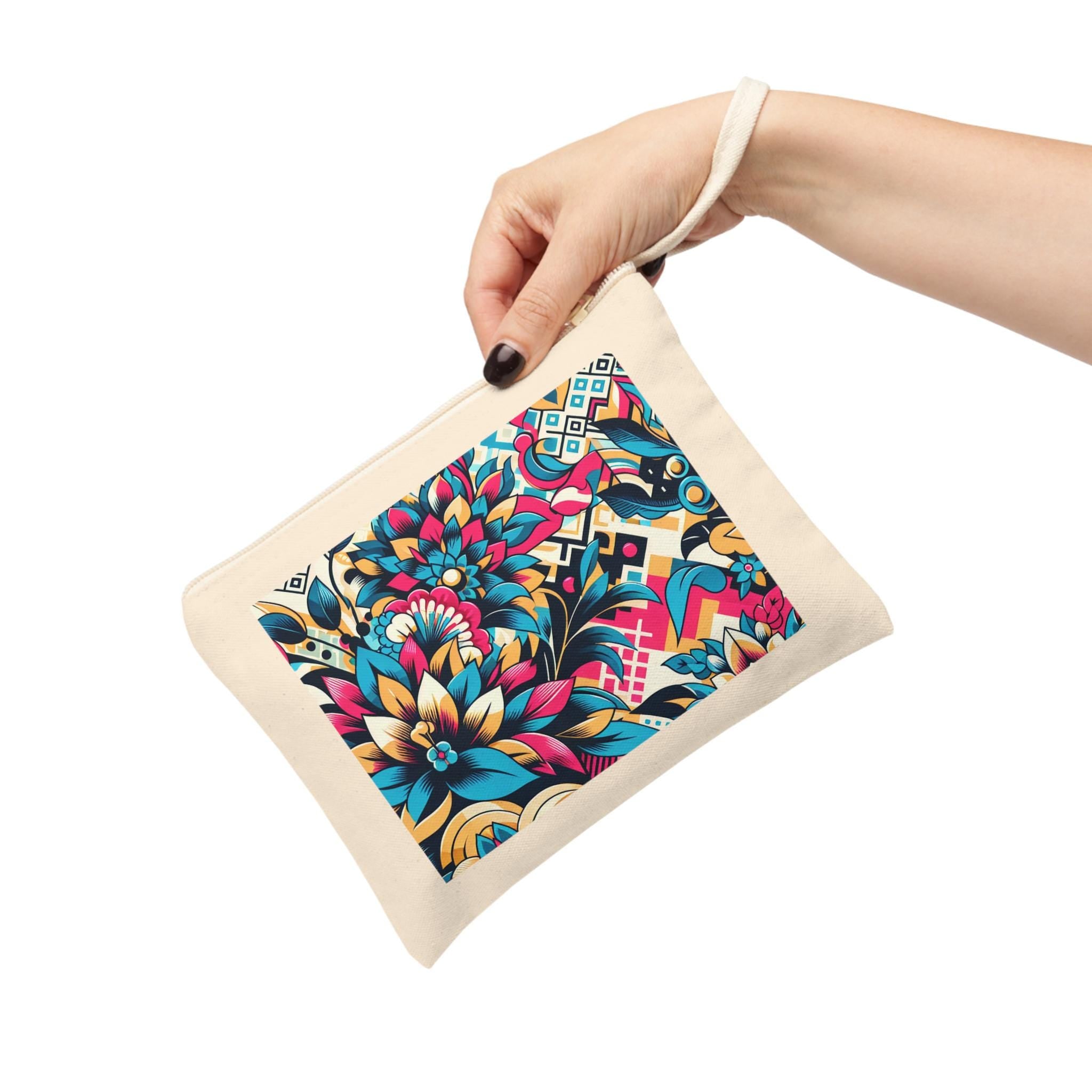 Floral Mandala Accessory Zipper Pouch / Makeup Bag