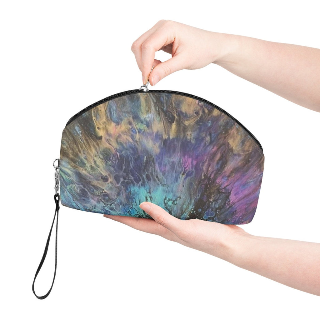 Cosmetic Bag – Abstract Canvas Beauty Case – Travel Organizer for Women