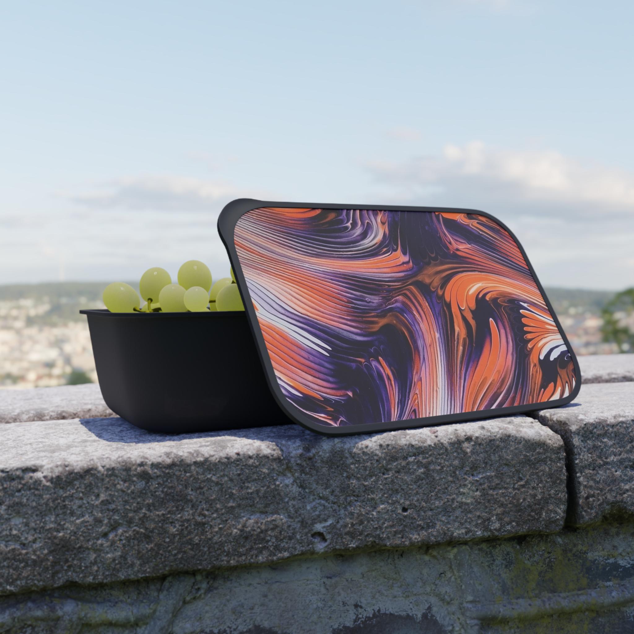 Abstract Swirl Pattern PLA Bento Box
