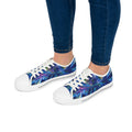 Tide Bloom Low Top Sneakers – Unisex Sea Swirl Canvas Shoes with Memory Foam