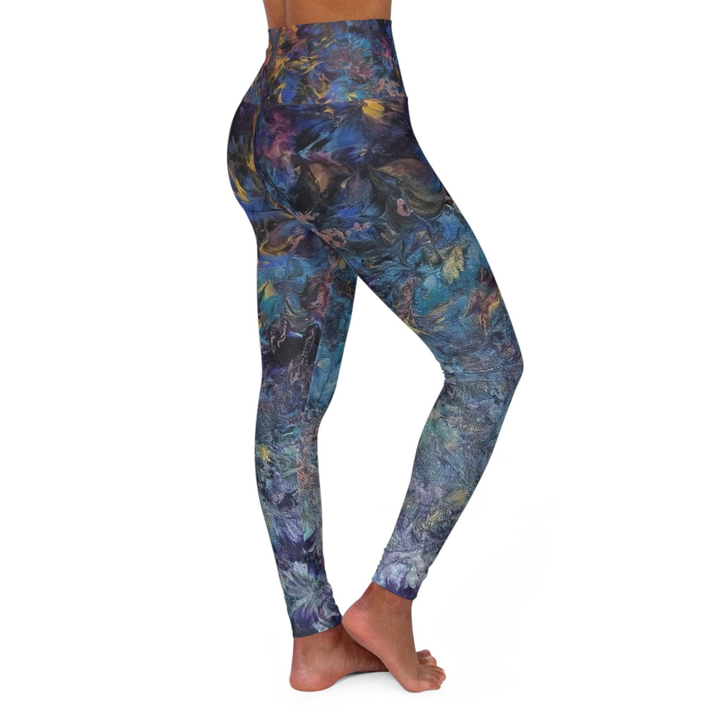 Marbled Motion Leggings – Women’s Abstract High-Waisted Activewear