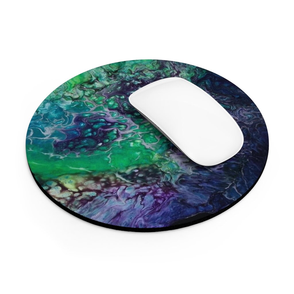 Galaxy Ocean Mousepad – Abstract Sea & Space Swirl – Artistic Desk Mat